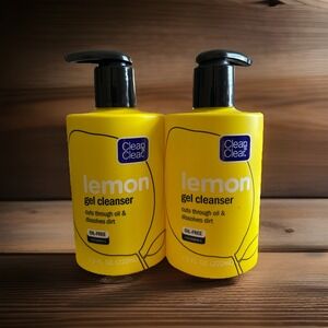 Clean & Clear Lemon Gel Facial Cleanser 7.5 fl oz LOT OF 2 Oil-Free Vitamin C